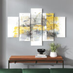 Styron Moving in and Out of Traffic II Yellow Grey' Print Multi-Piece Image on Canvas