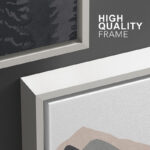 Sun Mountain Landscape Range Abstract Lake Nature Wall Art Decor Framed Canvas 3 Pieces Print Set - Image 8