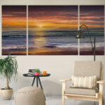 Sundown Descanso Beach - 3-Piece Canvas Print