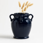 Table Vase For Home Decor - Terracotta Vase With Handles - Elegant Flower Vase Or Vases For Entryway Or Dining Room