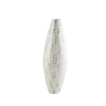 Tall Handmade Decorative Vase with Mother of Pearl Accents