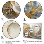 Tender Light Blue Floral Whirling Spiral I - Abstract Spirals Wall Art - Image 8