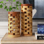 Thalia Handmade Solid Wood Table Vase - Image 2