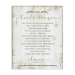 The Lords Prayer Our Father Graphic Art Print on Canvas