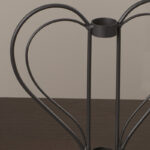 Thornaby Heart Shaped Iron and Glass Cylinder Table Vase - Image 3