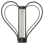 Thornaby Heart Shaped Iron and Glass Cylinder Table Vase - Image 5