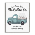 Toilet Paper Cotton Co Delivery Truck Bathroom Word Design - Floater Frame Graphic Art Print