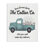 Toilet Paper Cotton Co Delivery Truck Bathroom Word Design - Floater Frame Graphic Art Print - Image 7