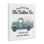 Toilet Paper Cotton Co Delivery Truck Bathroom Word Design - Floater Frame Graphic Art Print - Image 2