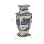 Traditional Chinoiserie Stoneware Ceramic Vase Handcrafted Decorative Accent with Timeless Design for Classic Interiors, Elegant and Stylish Home Decor Statement Piece - Image 7