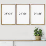 Vibrant Wildflower Green Garden Floral Boho Artwork Framed On Canvas 3 Piece Paintings Print Wall Decor - Image 3