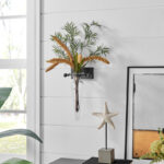 Wall Mount Amphora Vase on Iron Sconce with Finials - Image 4