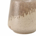 Warm Rustic Ceramic Table Vase for Home Decor, Decorative Flower Vase with Glazed Finish and Timeless Shape, Perfect for Displaying Fresh or Faux Floral Arrangements in Any Room - Tan & Cream - Image 3