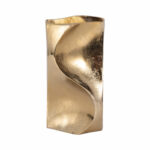 Warner Pinched Metal Vase, Gold - Image 2