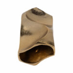 Warner Pinched Metal Vase, Gold - Image 7
