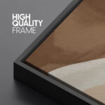 Watercolor Tan Brown Waves Organic Modern Abstract Wall Art Framed On Canvas 2 Piece Painting Print - Image 5