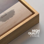 Whimsical Desert Swing On Cloud In Desert - Whimsical Surreal Pictures Neutral Framed Canvas Painting Print Wall Art - Image 6