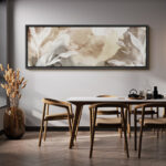 Whispers Of Nature Abstract Watercolor Botanical Decor Modern Organic Framed Canvas Print Wall Art