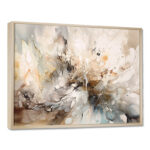 White And Grey Geometric Depths I - Abstract Geometric Canvas Print Wall Art - Minimalism Wall art Print - Image 4