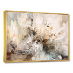 White And Grey Geometric Depths I - Abstract Geometric Canvas Print Wall Art - Minimalism Wall art Print - Image 5