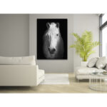 White Horse Face - Wrapped Canvas Photograph Print - Image 2