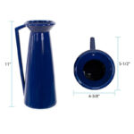 Witold Sapphire Blue Short Ceramic Pitcher - Image 5
