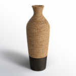 Wolton Brown/Dark Brown Seagrass Table Vase