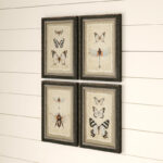 Wood Framed Insect Prints Wall Décor Portrait - Image 5