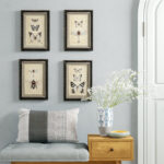 Wood Framed Insect Prints Wall Décor Portrait - Image 7