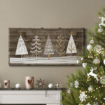 Wooded White Christmas Collection D Premium Gallery Wrapped Canvas - Ready To Hang - Image 4