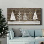 Wooded White Christmas Collection D Premium Gallery Wrapped Canvas - Ready To Hang - Image 7
