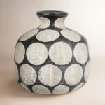 Delois Terra-cotta Vase with Wax Relief Dots, Natural - Image 8