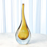 Stretched Neck Vase-Amber-Lg - Image 6