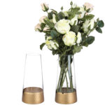 Crichlow Clear & Gold Glass Table Vase (Set of 2) - Image 6