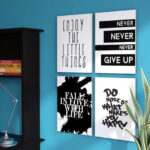 Inspirational - 4 Piece Textual Art Print Set on Wood - Image 4