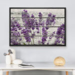 Famous Artwork Purple Lavender Flowers On Wood Effect Background Retro Rustic Large Pictures Canvas Print Wall Art - Image 7