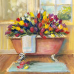 " Bathtub Bouquet II " Painting Print - Image 3