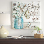 " Cotton Boll In Mason Jar Family Gathers Here " by Tre Sorelle Studios - Image 5