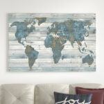 World Map on Wood by Jamie Macdowell - Print - Image 6
