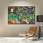 Miko 'Irises' by Vincent van Gogh, Iconic Van Gogh Purple & Blue Flower Oil Paining Fine Art Print, Botanical Wall Art - Image 8