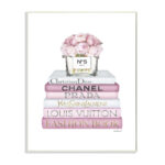 " Fashion Designer Flower Bookstack Pink White Watercolor " - Image 7