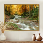 Forest Waterfall with Yellow Trees - Photograph Print - Image 6