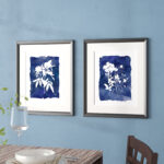 " Indigo Botanical " 2 - Pieces Painting Print - Image 7