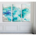" Teal Marble " 3 - Pieces - Image 6