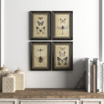 Wood Framed Insect Prints Wall Décor Portrait - Image 8