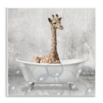 Baby Giraffe Bath Time Cute Animal - Graphic Art Print - Image 8