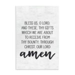 Bless Us O Lord Before Meal Prayer Subtle Typography - Floater Frame Graphic Art Print - Image 8
