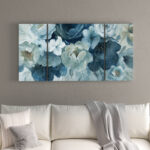 " Blue On Blue " 3 - Pieces Painting Print - Image 4