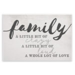 Family Crazy Loud Love Inspirational Word Design - Textual Art - Image 8