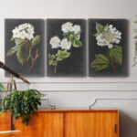 " Dramatic White Flowers I " 3 - Pieces - Image 6